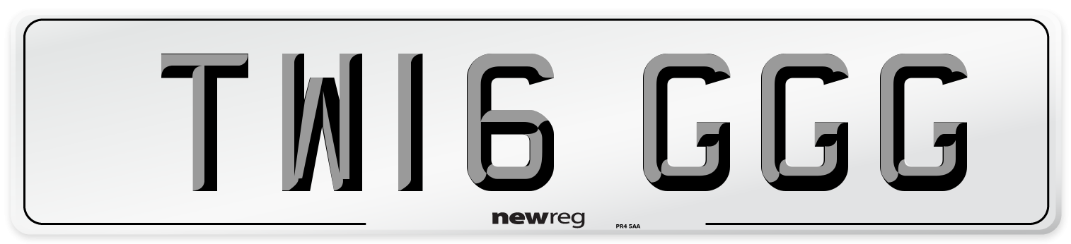 TW16 GGG Number Plate from New Reg